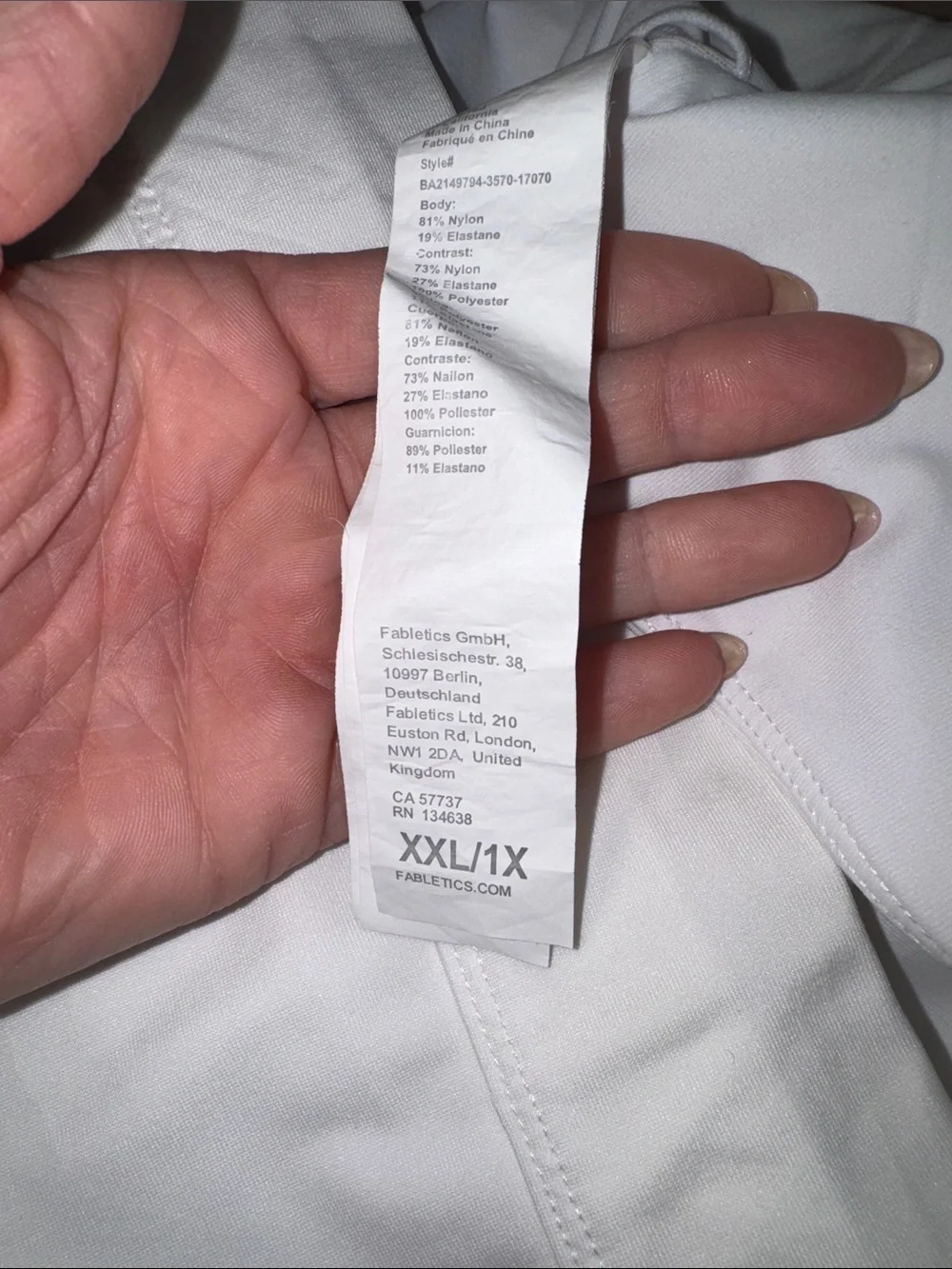 Fabletics smooth white